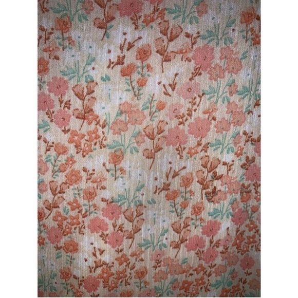 Zara Floral Print Lined Mini Slip Dress | Size M Peach Pink Summer Sundress - Picture 4 of 16